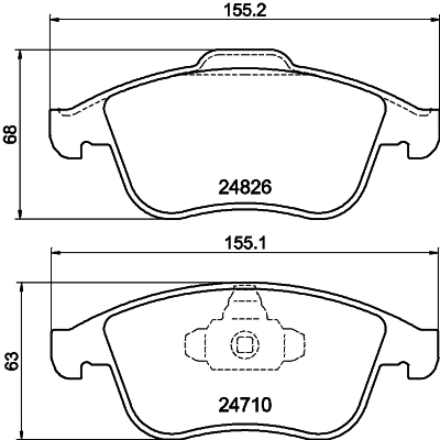 Brake Pad Set, disc brake (MDB3030FR)