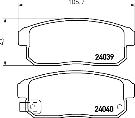 Brake Pad Set, disc brake (MDB2588FR)