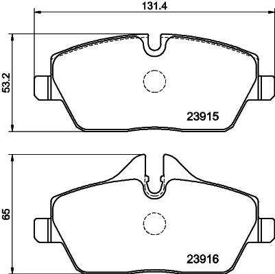 Brake Pad Set, disc brake (MDB2682FR)