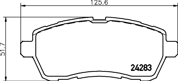 Brake Pad Set, disc brake (MDB2875FR)