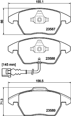 Brake Pad Set, disc brake (MDB2604FR)