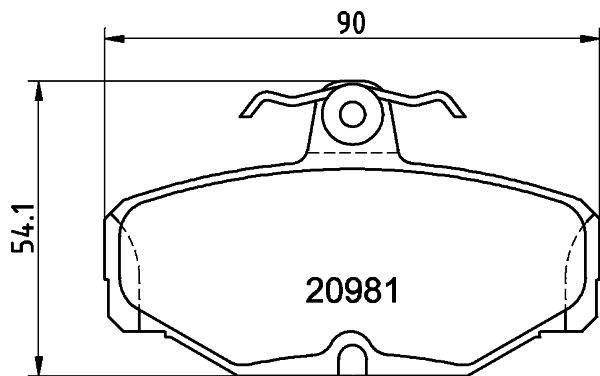 Brake Pad Set, disc brake (MDB1287FR)