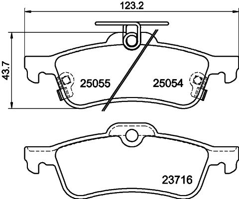Brake Pad Set, disc brake (MDB3291FR)