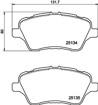 Brake Pad Set, disc brake (MDB3322FR)