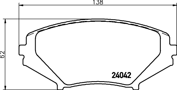 Brake Pad Set, disc brake (MDB2589FR)