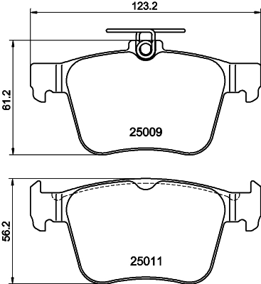 Brake Pad Set, disc brake (MDB3101FR)