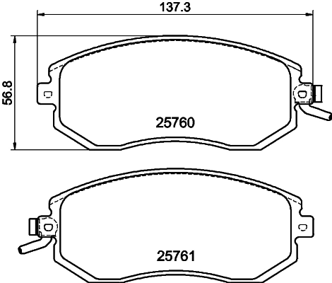 Brake Pad Set, disc brake (MDB3374FR)