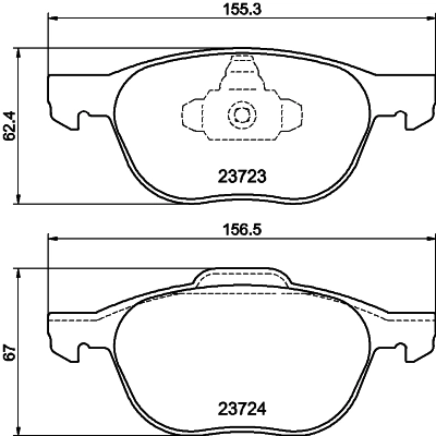 Brake Pad Set, disc brake (MDB2634FR)