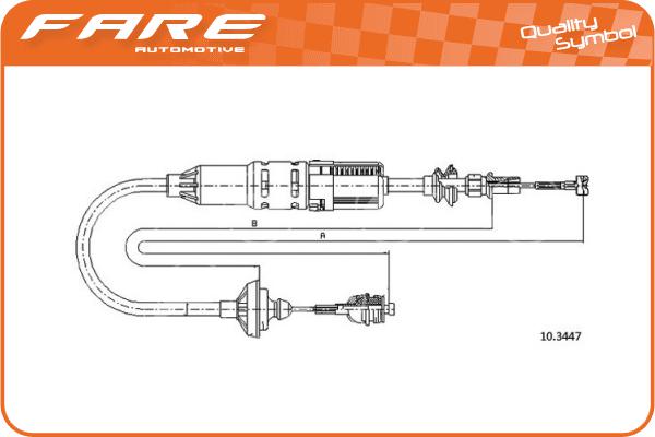 Cable Pull, clutch control (24851)