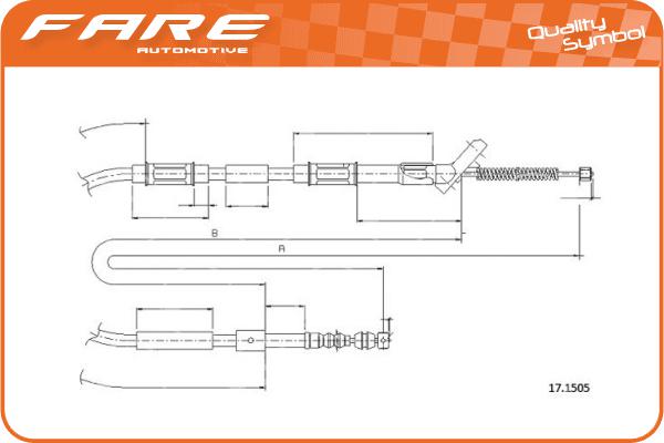 Cable Pull, parking brake (19076)