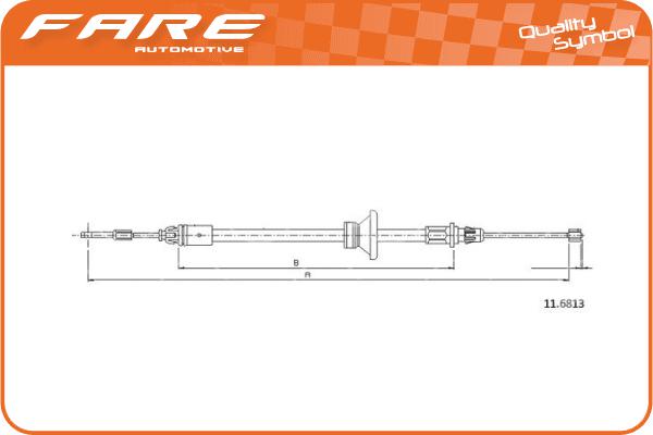 Cable Pull, parking brake (18589)
