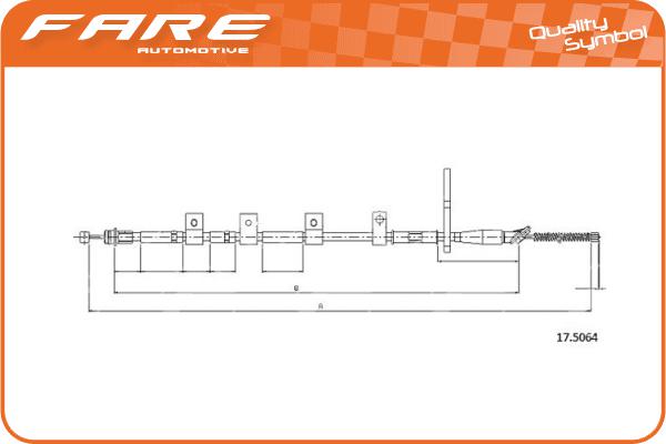 Cable Pull, parking brake (19012)