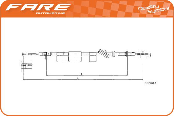 Cable Pull, parking brake (17999)