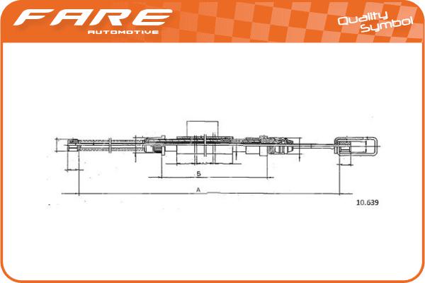 Cable Pull, parking brake (18730)