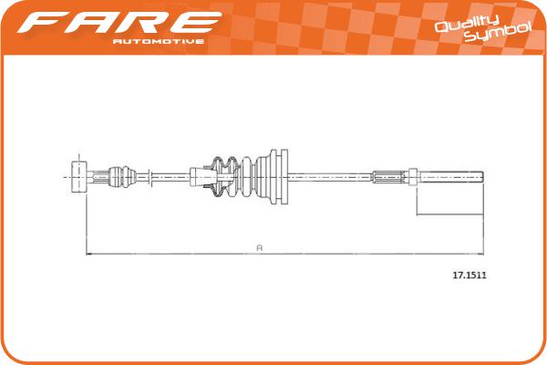 Cable Pull, parking brake (19127)