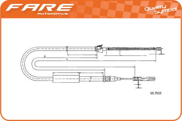 Cable Pull, parking brake (17742)