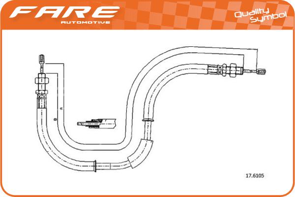 Cable Pull, parking brake (19333)