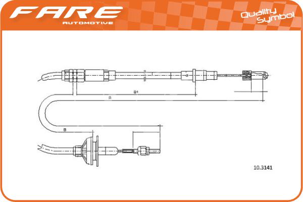 Cable Pull, clutch control (24914)