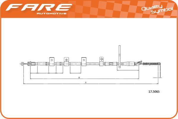 Cable Pull, parking brake (19010)