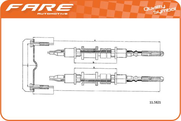 Cable Pull, parking brake (18628)