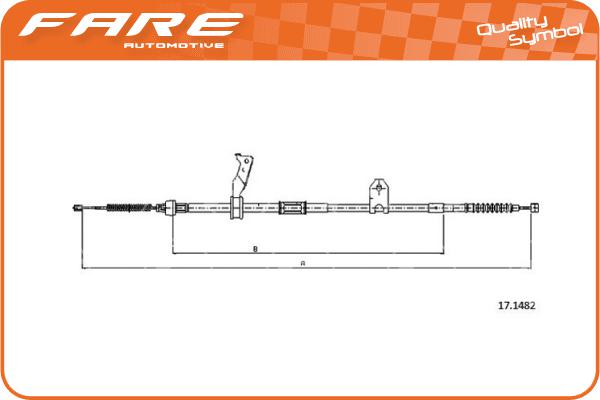 Cable Pull, parking brake (19161)