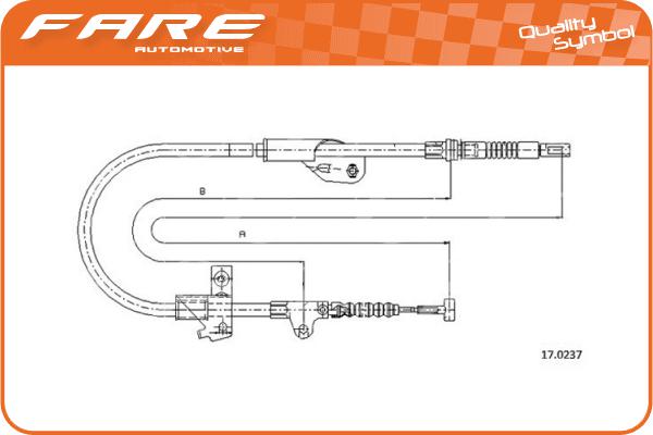Cable Pull, parking brake (18544)