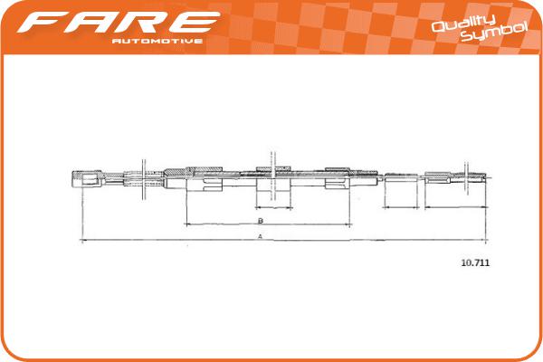 Cable Pull, parking brake (19227)