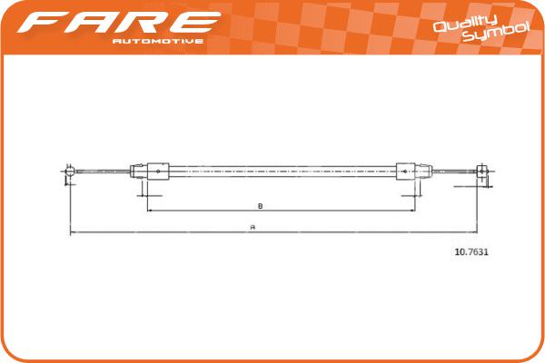 Cable Pull, parking brake (19280)