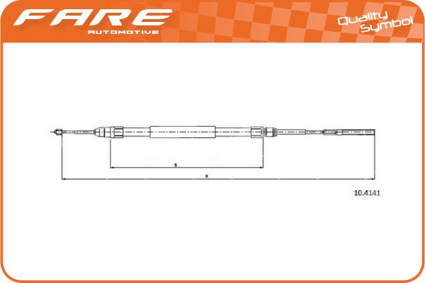 Cable Pull, parking brake (17793)