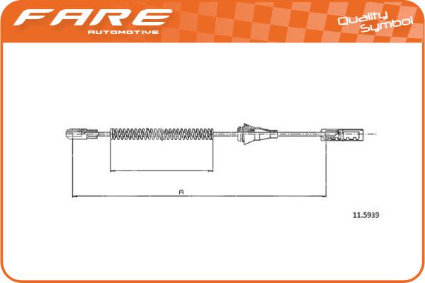 Cable Pull, parking brake (18684)