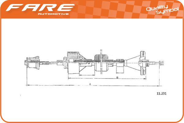Cable Pull, clutch control (24810)