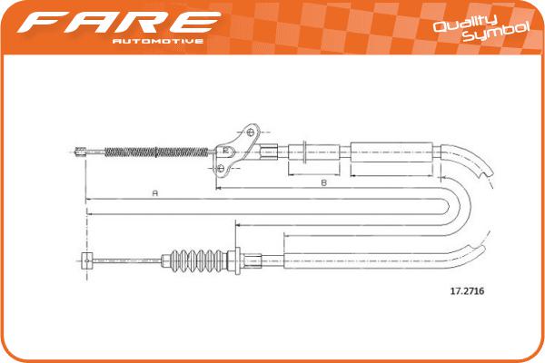 Cable Pull, parking brake (18367)
