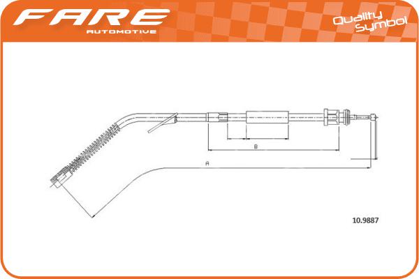 Cable Pull, parking brake (17970)