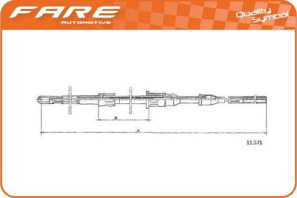 Cable Pull, parking brake (18607)