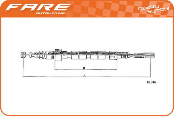 Cable Pull, parking brake (19240)