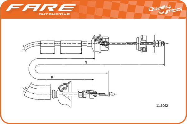 Cable Pull, clutch control (24765)