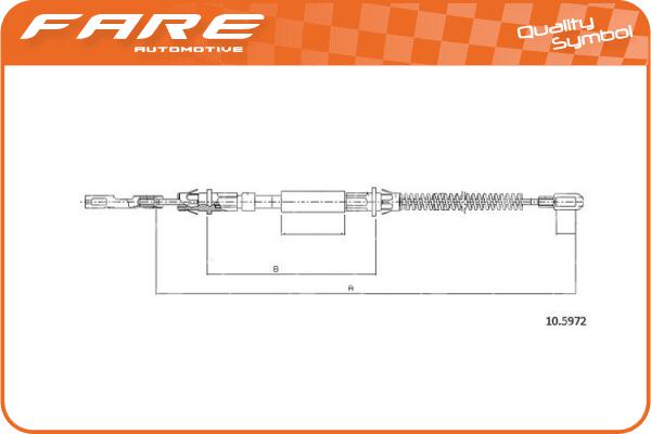 Cable Pull, parking brake (18654)