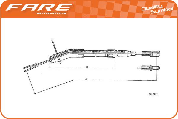 Cable Pull, parking brake (17893)