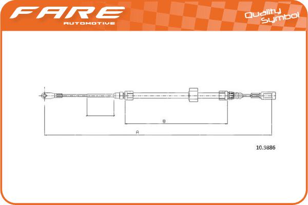Cable Pull, parking brake (19277)