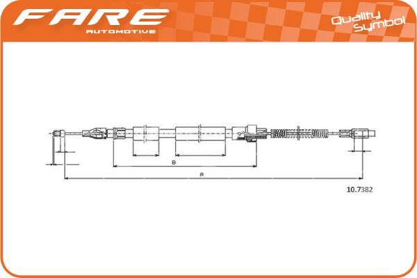 Cable Pull, parking brake (19259)