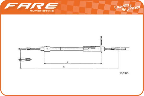 Cable Pull, parking brake (17949)