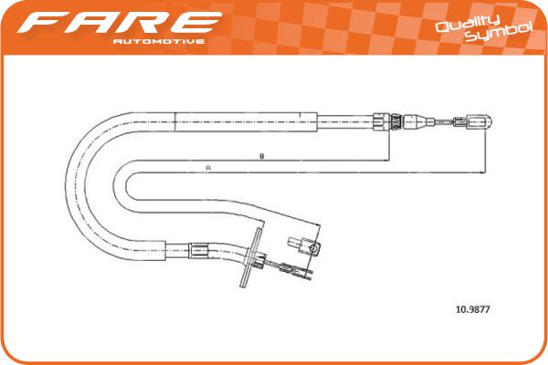 Cable Pull, parking brake (17930)