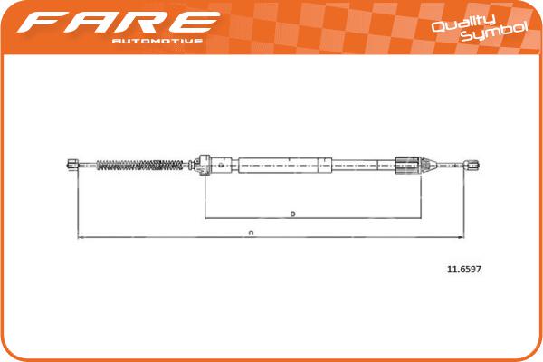 Cable Pull, parking brake (18872)