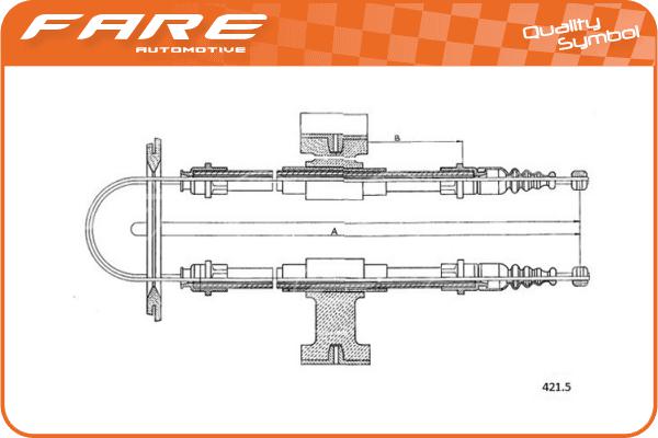 Cable Pull, parking brake (18379)