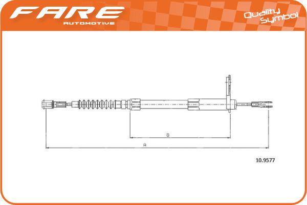 Cable Pull, parking brake (17980)