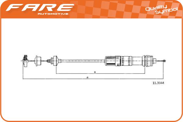 Cable Pull, clutch control (24778)