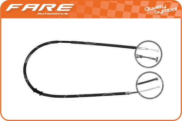 Cable Pull, parking brake (18100)