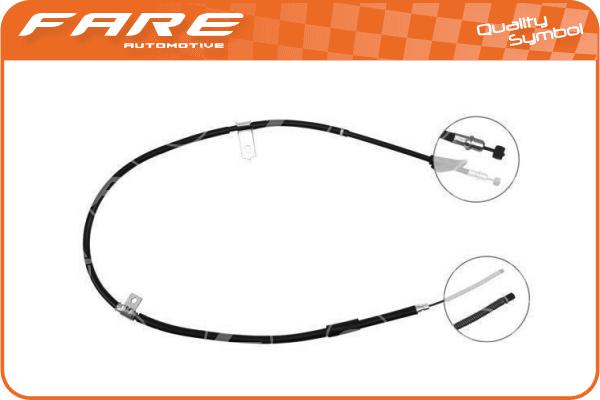 Cable Pull, parking brake (17588)
