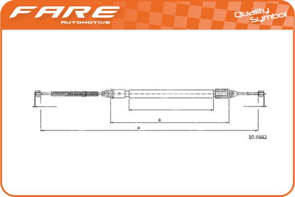 Cable Pull, parking brake (18862)