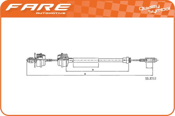 Cable Pull, clutch control (24461)